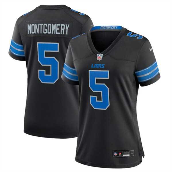 Women%27s Detroit Lions #5 David Montgomery Black 2nd Alternate Stitched Jersey Dzhi->women nfl jersey->Women Jersey